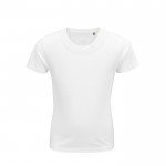 Camiseta infantil de cuello redondo 175 g/m2 color blanco