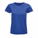Camiseta mujer algodón orgánico 175 g/m2 color azul real
