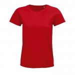 Camiseta mujer algodón orgánico 175 g/m2 color rojo