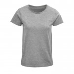 Camisetas manga corta mujer 150 g/m2 color gris jaspeado