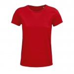 Camisetas manga corta mujer 150 g/m2 color rojo