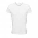 Camisetas de algodón orgánico de manga corta color blanco