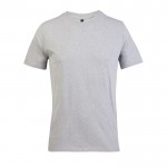 Camiseta promocional unisex de materiales reciclados de cuello redondo color gris claro