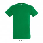 Camiseta unisex de algodón semipeinado de cuello redondo 150 g/m2 color verde septima vista