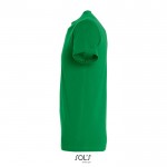 Camiseta unisex de algodón semipeinado de cuello redondo 150 g/m2 color verde vista lateral