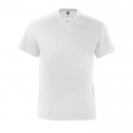Camisetas de algodón 150 g/m2 color gris claro jaspeado