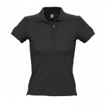 Polo para mujer de alta calidad 210 g/m2 color negro