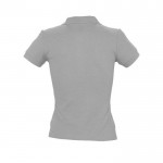 Polo para mujer de alta calidad 210 g/m2 color gris con logo