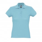 Polo para mujer en algodón 170 g/m2 color azul claro