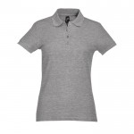 Polo para mujer en algodón 170 g/m2 color gris