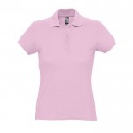 Polo para mujer en algodón 170 g/m2 color rosa claro