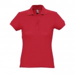 Polo para mujer en algodón 170 g/m2 color rojo