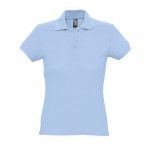 Polo para mujer en algodón 170 g/m2 color azul pastel