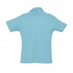 Polos personalizables algodón 170 g/m2 color azul claro con logo