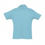 Polos personalizables algodón 170 g/m2 color azul claro con logo