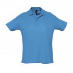 Polos personalizables algodón 170 g/m2 color azul cian