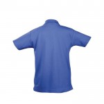 Polos infantiles manga corta 170 g/m2 color azul real con logo