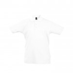 Polos infantiles manga corta 170 g/m2 color blanco