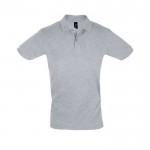 Polos de empresa en algodón 180 g/m2 color gris jaspeado