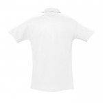 Polo manga corta de algodón 210 g/m2 color blanco con logo
