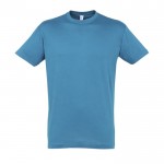 Camisetas promocionales 150 g/m2 color azul cian
