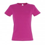 Camisetas mujer personalizadas 150 g/m2 color fucsia