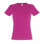 Camisetas mujer personalizadas 150 g/m2 color fucsia