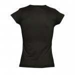 Camisetas para mujer en algodón 150 g/m2 color negro con logo