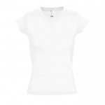 Camisetas para mujer en algodón 150 g/m2 color blanco