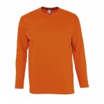 Camisetas de manga larga con logo 150 g/m2 color naranja