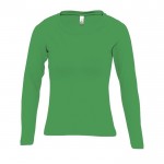 Camisetas para mujer manga larga 150 g/m2 color verde