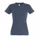 Camiseta mujer personalizable 190 g/m2 color azul vaquero