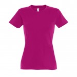 Camiseta mujer personalizable 190 g/m2 color fucsia
