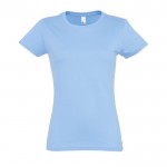 Camiseta mujer personalizable 190 g/m2 color azul pastel