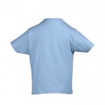 Camiseta algodón niños con logo 190 g/m2 color azul pastel con logo