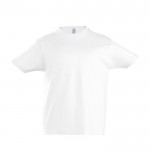 Camiseta algodón niños con logo 190 g/m2 color blanco