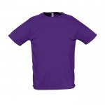 Camisetas transpirables personalizadas color violeta