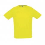 Camisetas transpirables personalizadas color amarillo