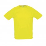 Camisetas transpirables personalizadas color amarillo