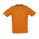 Camisetas transpirables personalizadas color naranja