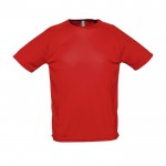 Camisetas transpirables personalizadas color rojo