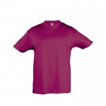 Camiseta para niños personalizable 150 g/m2 color fucsia
