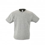 Camiseta para niños personalizable 150 g/m2 color gris jaspeado