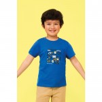 Camiseta para niños personalizable 150 g/m2 color azul real impreso