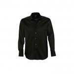 Camisa de algodón y elastano para hombre 140 g/m2 SOL'S Brighton color negro
