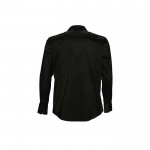 Camisa de algodón y elastano para hombre 140 g/m2 SOL'S Brighton color negro vista trasera