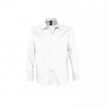Camisa de algodón y elastano para hombre 140 g/m2 SOL'S Brighton color blanco novena vista