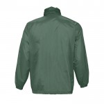 Chaqueta cortavientos personalizada 210 g/m2 color verde oscuro con logo