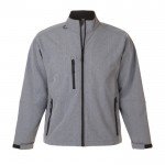 Chaqueta softshell personalizada 340 g/m2 color gris jaspeado