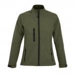 Chaquetas soft shell mujer 340 g/m2 color verde militar